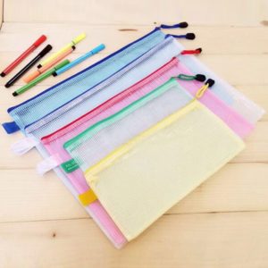 10 pcs/lot Gridding Waterproof Zip Bag Document Pen Filing Products Pocket Folder Free shipping Office & School Supplies