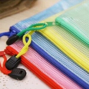 5pcs/lot Gridding Waterproof Zip Bag Document Pen Filing Products Pocket Folder Free shipping Office & School Supplies