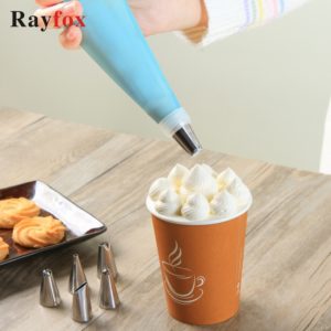 8PCS/Set Silicone Pastry Bag Kitchen Accessories Tools DIY Reusable Pastry Home Gadget Baking Tools For Cake Decorating  Nozzle