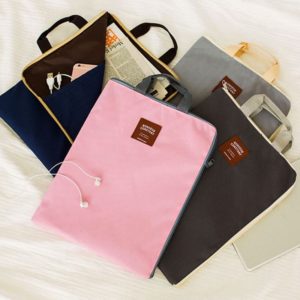 Coloffice 1PC A4 File Products Zipper Oxford Canvas Bag Student Paper Exam Laptop Bag  Briefcase File Pocket School Office