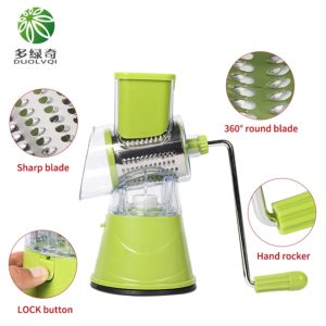 DUOLVQI Manual Vegetable Cutter Slicer Kitchen Accessories Multifunctional Round Mandoline Slicer Potato Cheese Kitchen Gadgets