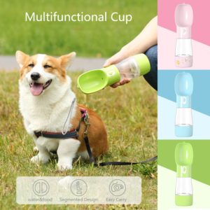 Portable Pet Dog Water Bottle Multifunction Dog Food Water Feeder Outdoor Dogs Travel Cat Dog Bowl Drinking Bowl Pet Supplies