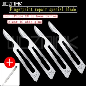 Special-shaped fingerprint knife 15c for iPhone X 8 8p home button Clear IC chip glue Mobile phone repair knife