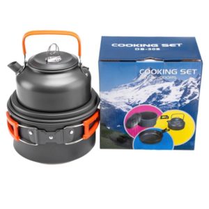 Ultra-Light Portable Outdoor Camping Cookware Water Kettle Pan Sets Picnic Camping Cookware Cooking Kits Utensils Hiking Picnic