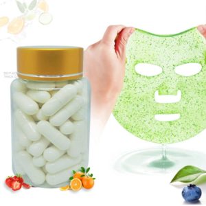 50pcs Capsule DIY Mask Powder Collagen Protein Facial Skin Care Mask Bioactive Peptide Crystal Homemade Fruit Vegetable Eye Mask